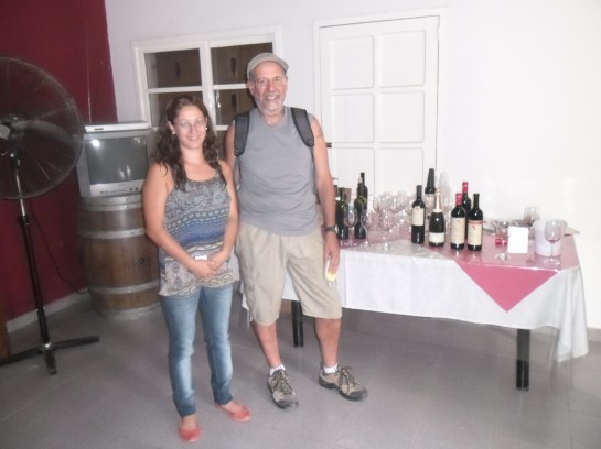 Cecilia and Mike talking wine