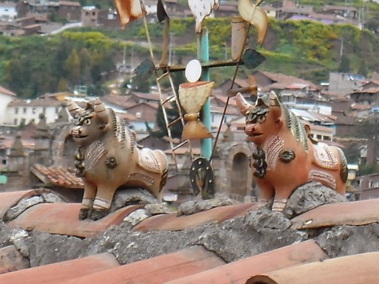Our hotel roof in Cusco