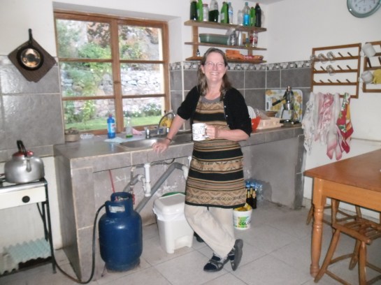 Moni bought this fabric in the marketplace, then sewed a few aprons.