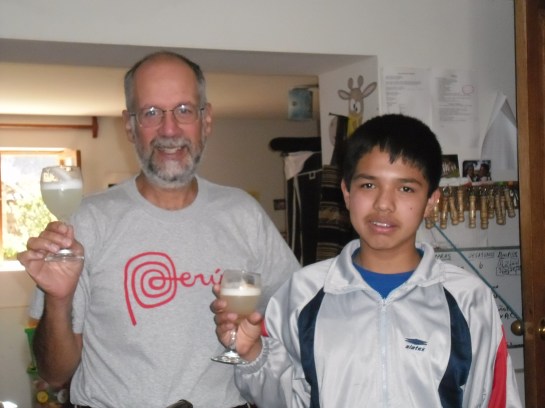 Yonel was a pleasure to work with on Sunday, when the other crew took days off. A little pisco sour won´t hurt him.